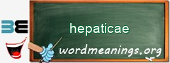 WordMeaning blackboard for hepaticae